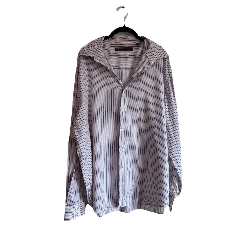 Perry Ellis men’s extra large dress shirt, 100% cotton striped long sleeve